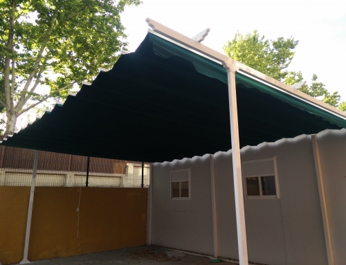 Pérgola con doble porteria